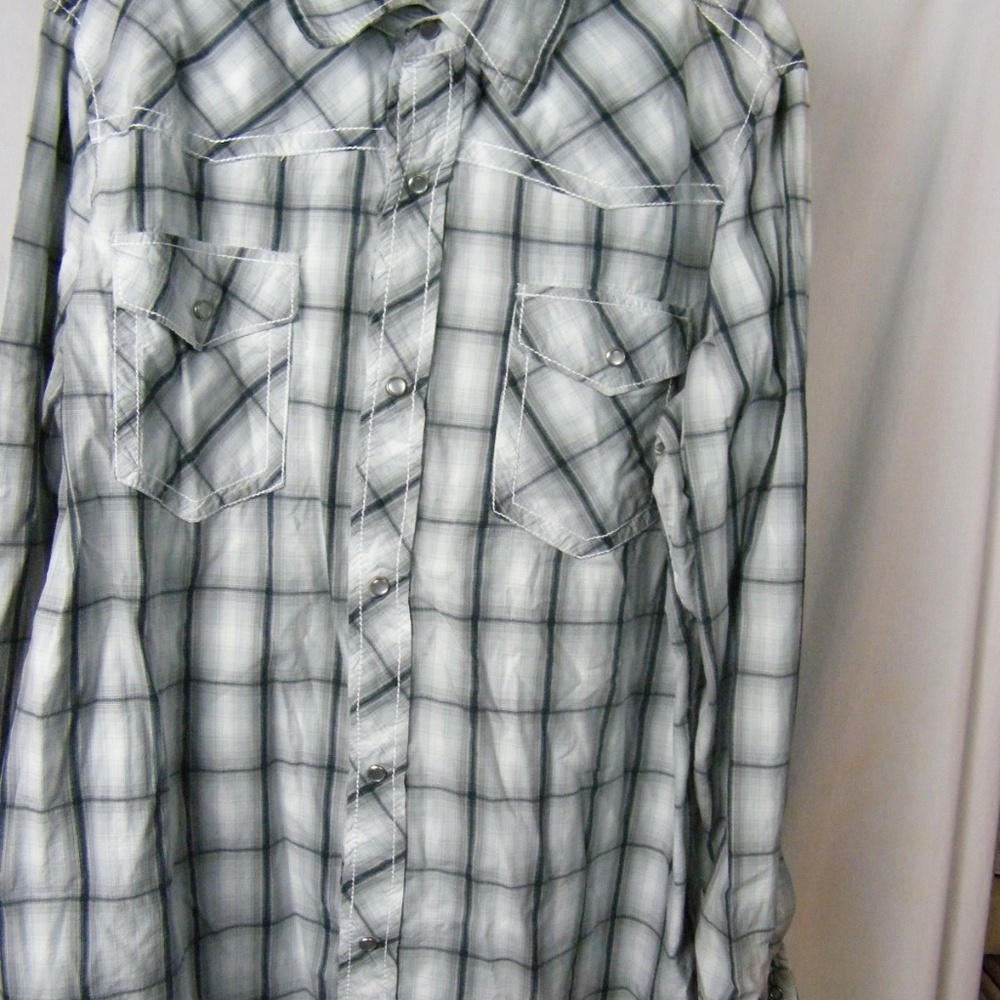 Prototype Mens Long Sleeve Pearl Snap Shirt Size X